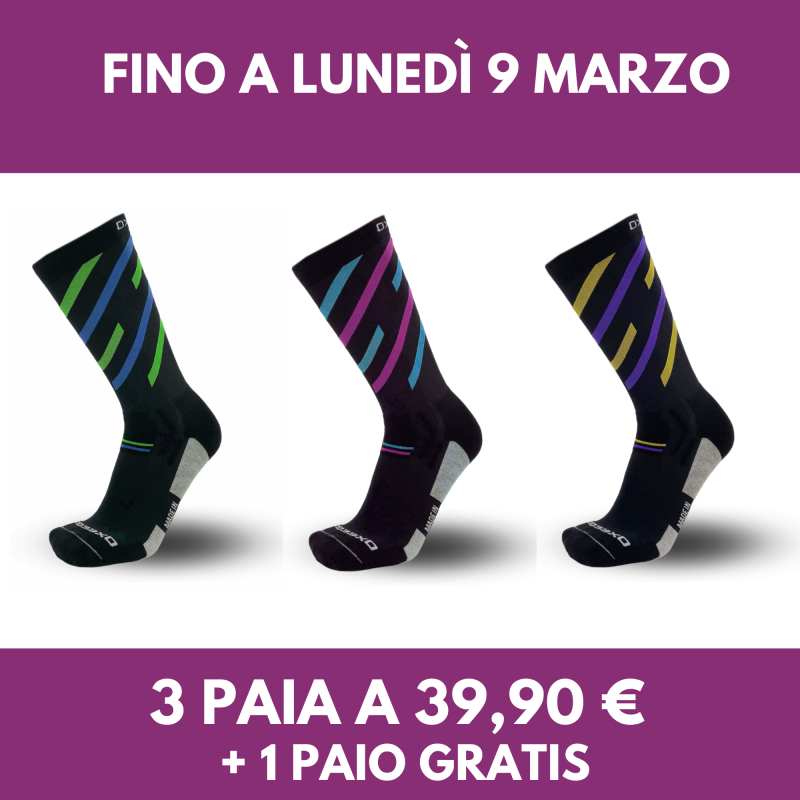 Calza tecnica specifica per la corsa Running Stripes
