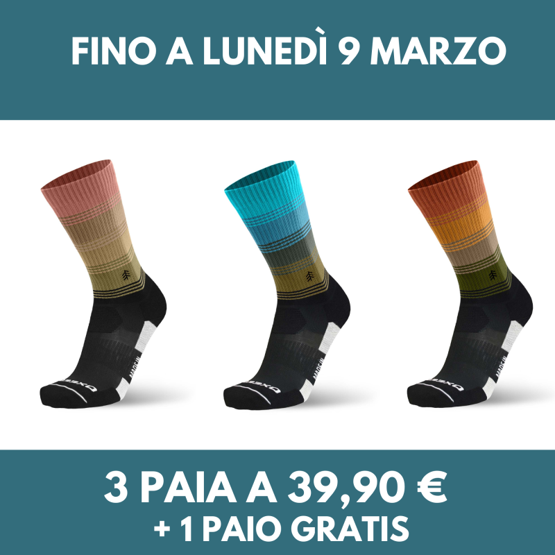 Calze tecniche adatta a lunghi cammini e trekking in giornata - Oxeego