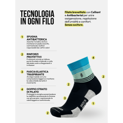 Technical socks developed for long hikes and trekking