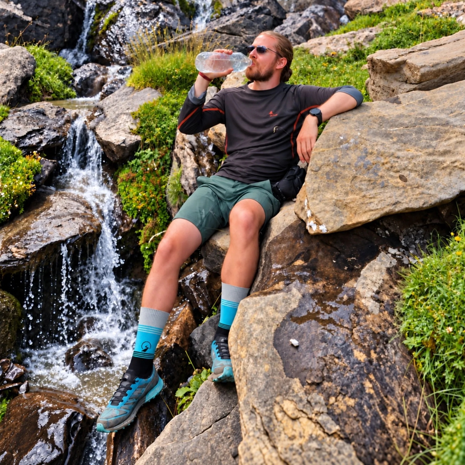 Technical socks developed for long hikes and trekking