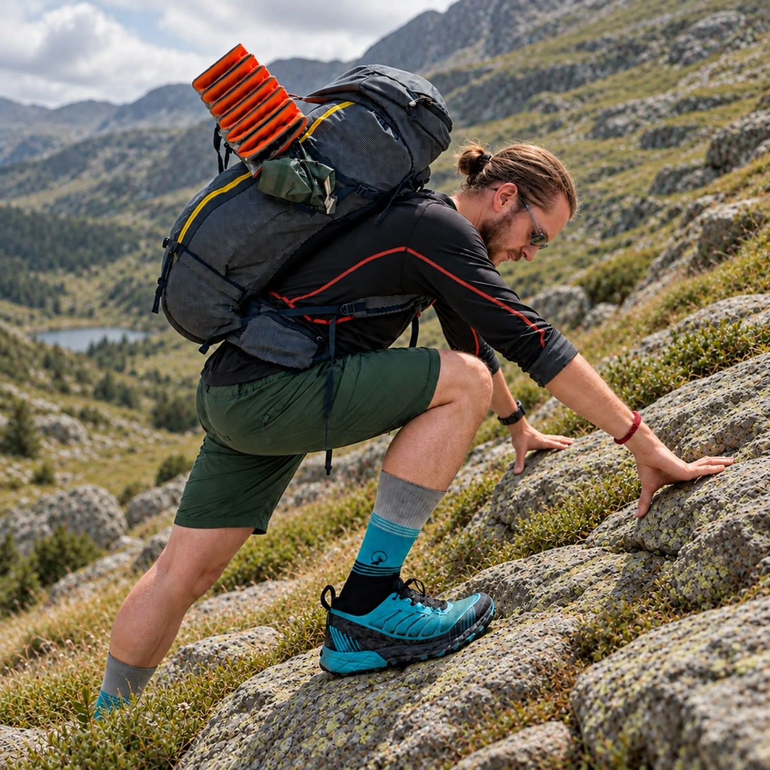 Technical socks developed for long hikes and trekking